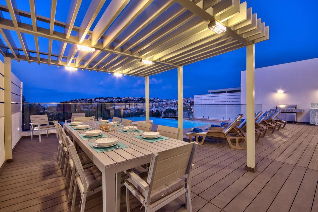 Villa Gaia - Sunset Views, Indoor Heated Pool, Sauna And Games Room 梅利哈 外观 照片